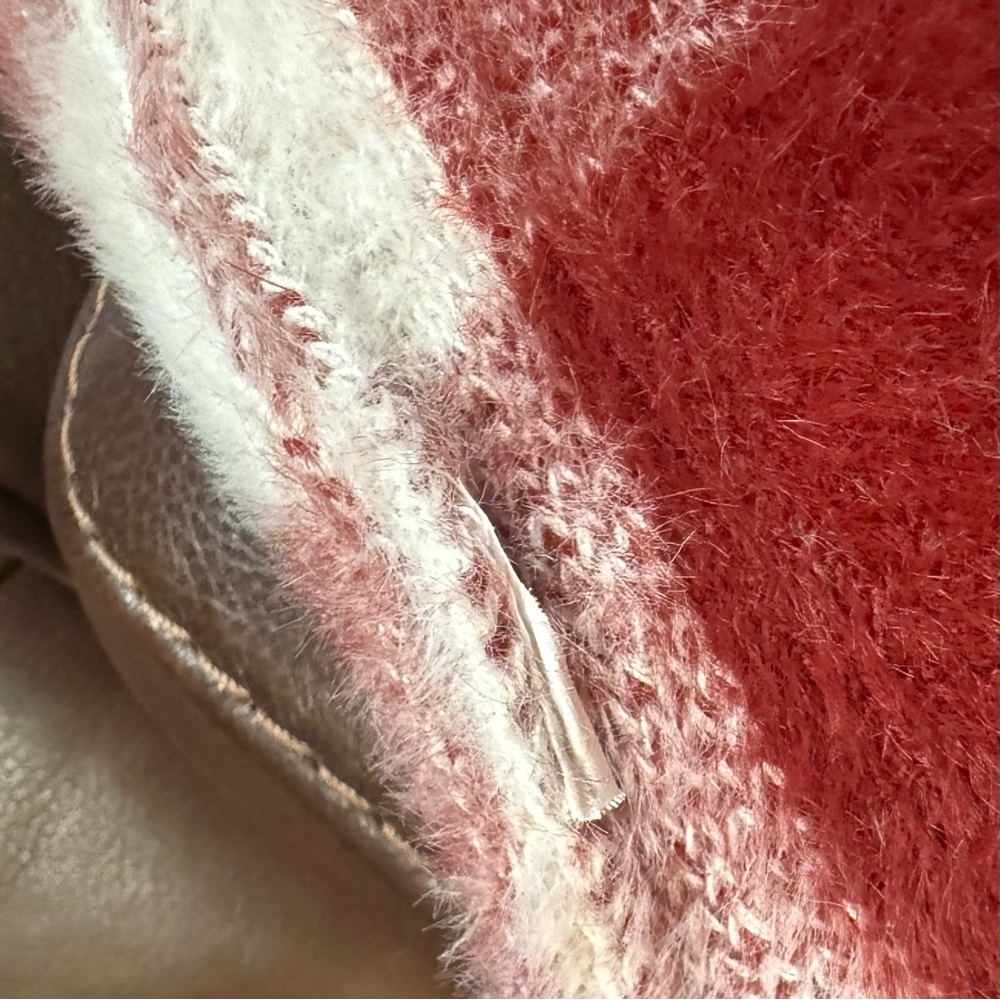 Zara Kids Buffalo Plaid Red & Cream Plaid Soft Fuzzy Knit Warm Winter Sweater 6 - Picture 5 of 7